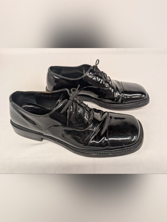 Prada Other - Prada Men's Black Patent Leather Square Toe Dress Shoes Size 11